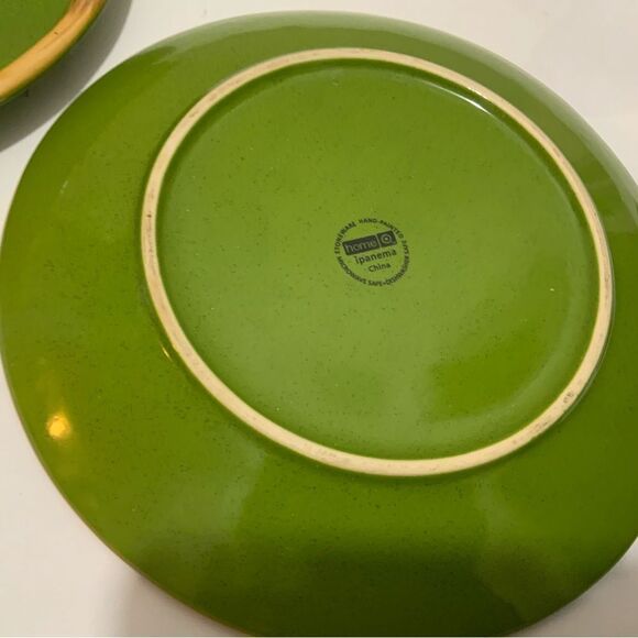 Set of (2) - Target Ipanema Bamboo - 11" Green Round Dinner Plates - G17 - Picture 3 of 7